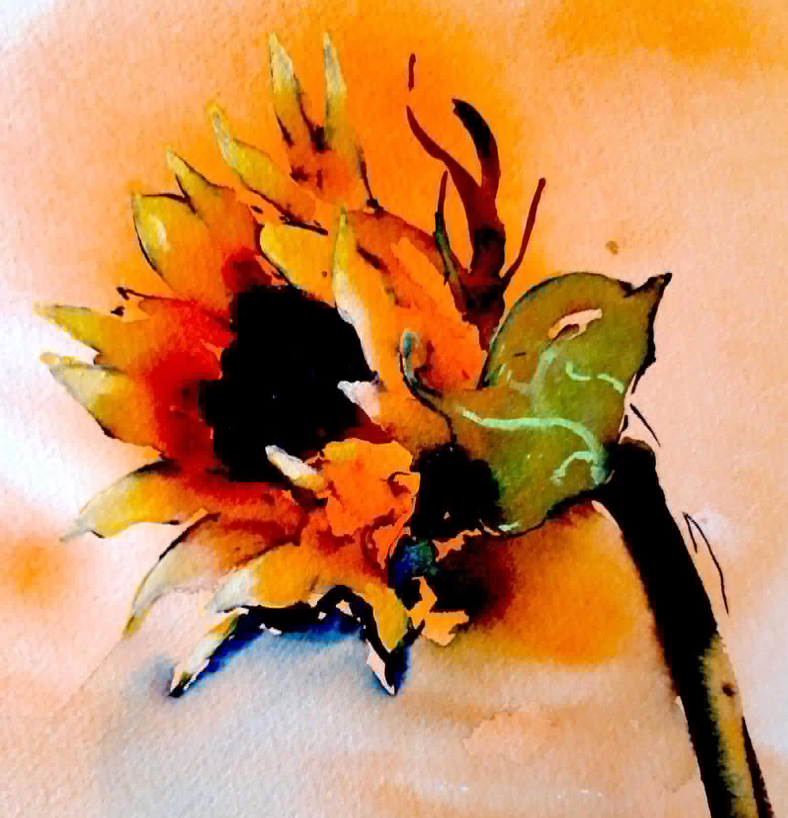 Sunflower - painted by Janet Weight Reed